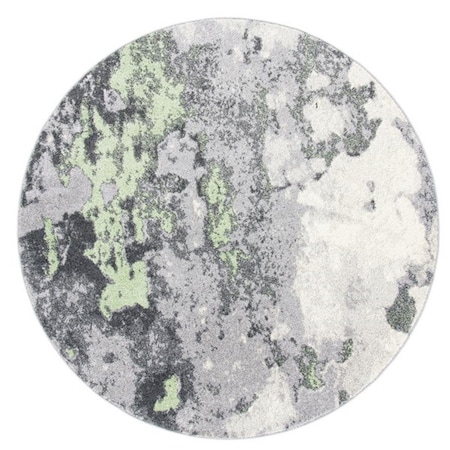Safavieh 6 x 6 ft. Adirondack Contemporary Round Power Loomed Rug - Green & Gray ADR134F-6R